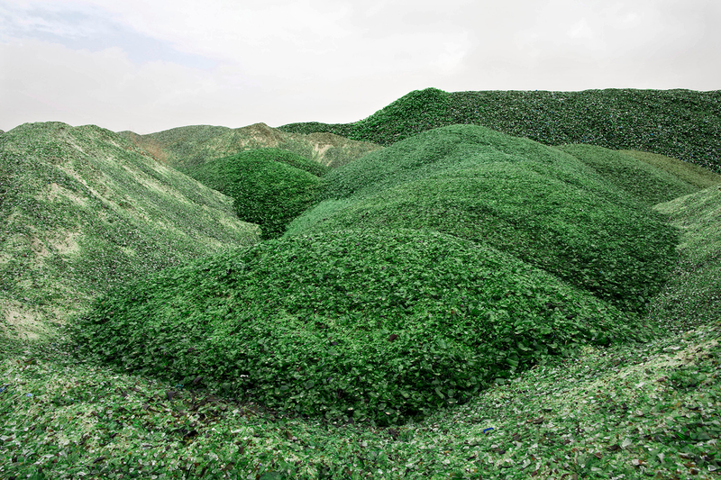 These rolling green hills are made of glass.